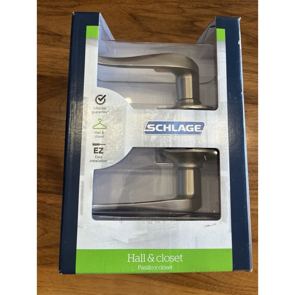 Schlage Sacramento Satin Nickel Hall & Closet Lever Handle NEW‎